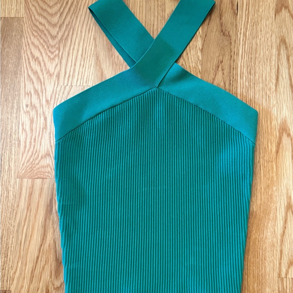 Aritzia green Halter Bodycon top